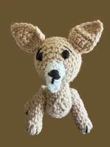 Chihuahua Amigurumi Crocheted Stuffed Toy approximately 7.5” tall - Picture 1 of 6