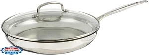 Sartén Cuisinart de 12 pulgadas con cubierta de vidrio, colección clásica del chef, 722-30 - Imagen 1 de 5