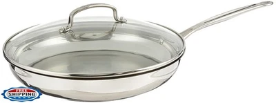 Cuisinart 12 Inch Skillet with Glass Cover, Chef's Classic Collection, 722-30 - Image 1 of 4