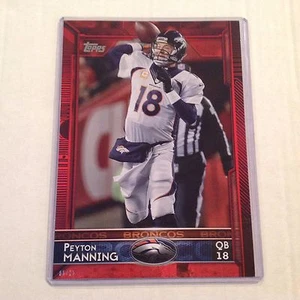 #80 Peyton Manning Tennessee Broncos Colts #/25 Made Rot Version 2015 Topps 5x7 - Bild 1 von 1