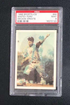 Whitey Ford 1986 Sportsflics Decade Greats #44 PSA 9 Mint - Image 1 of 2
