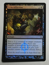 Grim Affliction Foil New Phyrexia   English MTG Magic EX