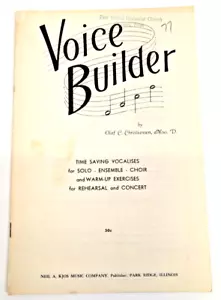 Vintage Voice Builder Sheet Music Solo Ensemble Choir Olaf Christiansen 1959 - Picture 1 of 5