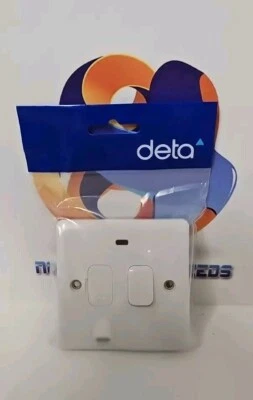 13 Amp Switched Fused Spur Neon Indicator Double Pole FLEX Outlet Curved M - Image 1 of 2