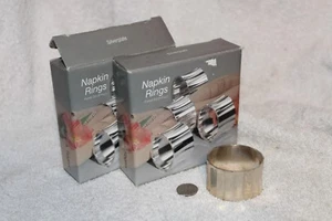 Vintage Set Wm. A. Rogers Silberauflage 2 Schachteln mit 4 Serviettenbändern Ringe insgesamt 8 - Bild 1 von 2