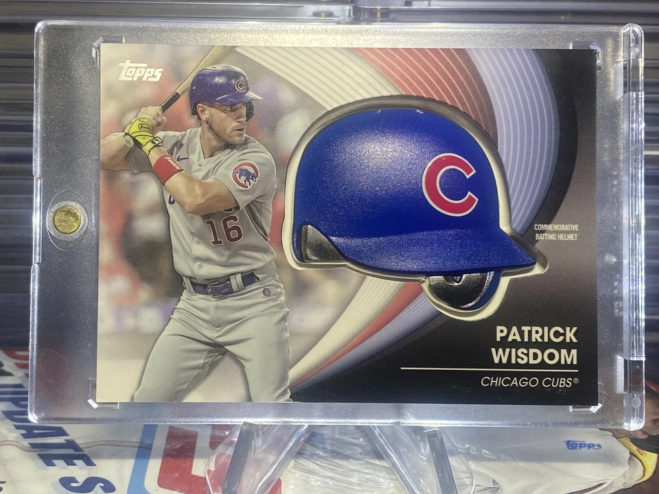 2022 Topps Update Patrick Wisdom Commemorative Batting Helmet Card Relic #BH-PW - Image 1 of 2