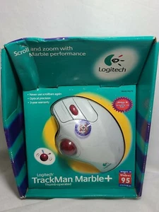 Logitech Trackman Marble+ Plus Mouse - Windows 95 Thumb Operated USA 4276 NOB - Picture 1 of 8