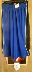 Adidas Baloncesto Hombre Azul Negro Rayas Corto L Malla Bolsillos Cordón Elástico - Imagen 1 de 6