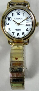 Vtg Watch Wristwatch Carriage Indiglo Timex Date Big Number Water Resistant Part - Picture 1 of 4