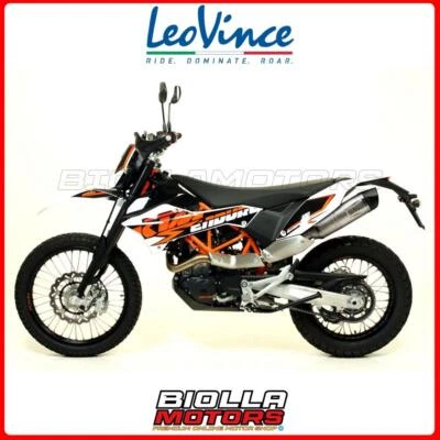 8299EU SILENZIATORE LEOVINCE KTM 690 SMC R 2013 - LV ONE EVO STAINLESS STEEL EUR - Immagine 1 di 4