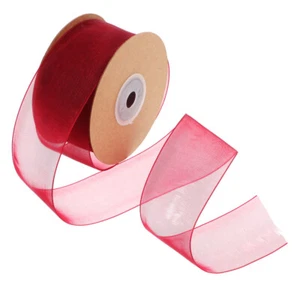 1 Roll Sheer Chiffon Ribbon Roll for Crafting Packaging Flower Bouquets Ribbon - Picture 1 of 12
