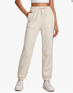 CRZ YOGA Cinch Bottom Sweatpants Women High Waisted, Thick Cotton Large - Picture 1 of 8