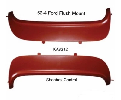 1952 1953 1954 Ford Flush Mount Steel Metal Fender Skirts Kit - Image 1 of 4