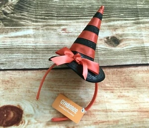 Gymboree Halloween Witch's Hat Headband Orange Black Hair NWT - Picture 1 of 1