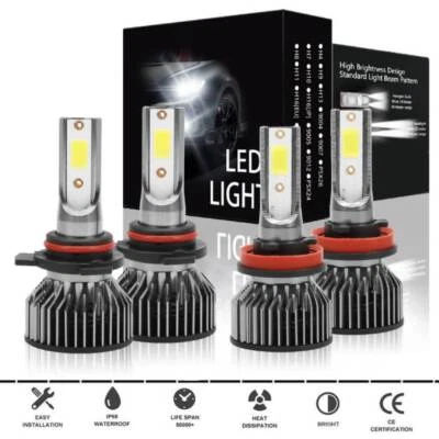 For Honda City 2016-2018 2019 - White LED Headlights High Low Light Bulbs Combo - Image 1 of 4