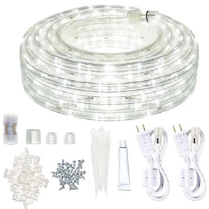 SURNIE Rope Lights Outdoor Waterproof Daylight White: LED 50FT Cuttable Outsi... - Picture 1 of 9