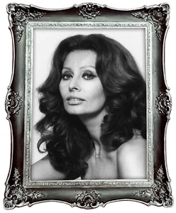 Sofia Loren art Vintage Photo Kunstwerk Deko Bild 50x40 Mit Rahmen VTG4 - Bild 1 von 2