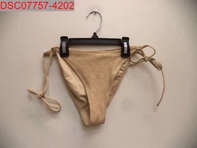 Новый без ценников - пятно, навсегда 21 женщин бежевый Geo узор струнных инструментов бикини низ, размер S - Изображение 1 из 4