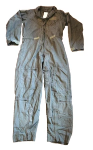 Vintage US Military Coveralls Men's 42L Green Flyers CWU-27/P Aramid Flight - Picture 1 of 8