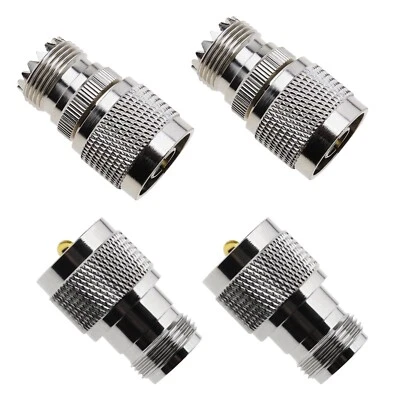 4Pcs N Plug to UHF SO239/PL259 Coax Converter Adaptor for Radio Antenna CCTV - Image 1 of 4