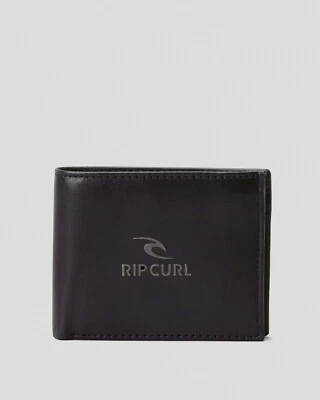 RIP CURLCORPOWATU  RFID 2 IN 1 BLACK 100% Leather WALLET NEW  MENS CARDS BIFOLD - Image 1 of 4