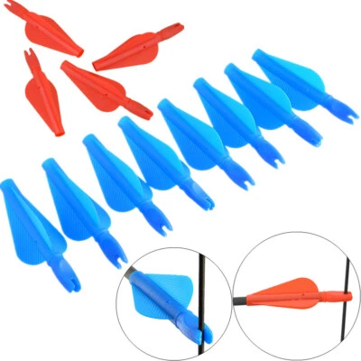 Arrow Fletching Nocks Conjoined Plastic Vane 8mm Arrow Shaft Archery Hunting DIY - Image 1 of 4