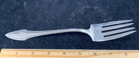 Sterling Silver 8½" Large Serving Fork Alvin Molly Stark Pattern - 66g - Mono Cover