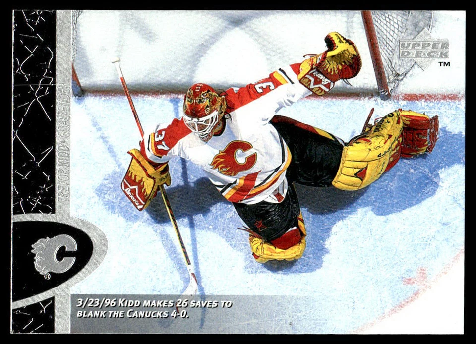 1996-97 Upper Deck #25 Trevor Kidd Calgary Flames Hockey Card - Image 1 of 2