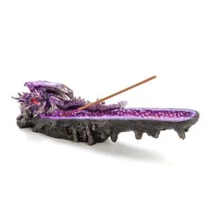 Purple Dragon Incense Burner Holder Ornament Home Decor - Bild 1 von 3