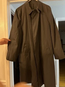 Vintage Men’s 46 Reg. London Fog Long Rain Jacket. EPOC. Black - Picture 1 of 18