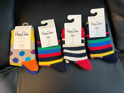 CALCETINES FELICES 8 PARES DE CALCETINES DE ALGODÓN ORGÁNICO, TALLA 2-3 AÑOS, NUEVOS CON ETIQUETAS Foto 1 de 2