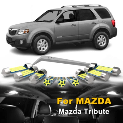 9x Interior LED Light Bulb License Plate For Mazda Tribute 2001-2011 White /Blue - Image 1 of 4
