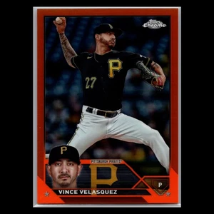 2023 Topps Chrome Update - #USC109 Vince Velasquez True Orange Refractor /25 - Foto 1 di 2