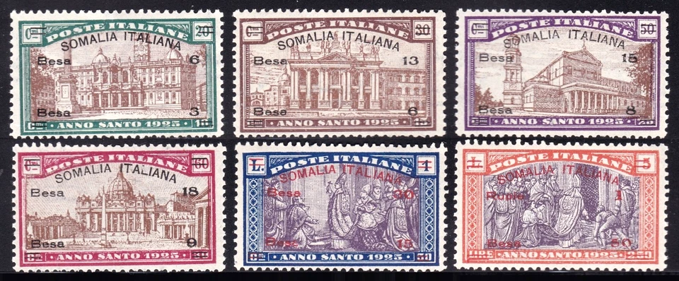IT. SOMALIA 1925 Anno Santo Holy Year Sass 61-66 Mint NH Set € 100 - Image 1 of 1