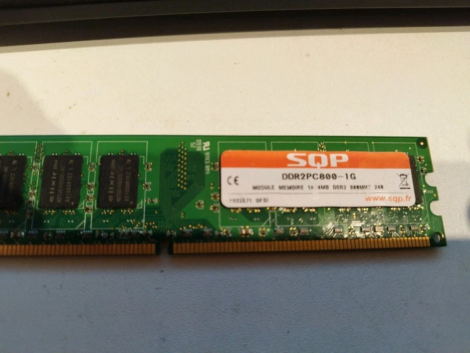 SQP DDR2PC800-1G 1 GB 800Mhz DDR2-RAM 2Rx8 PC2-6400U non-ECC - Imagen 1 de 1