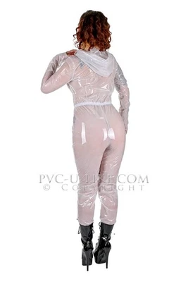 PVC Kunststoff Vinyl Catsuit PVC Fetisch Kunststoff Overall Einteiler PVC Anzug - Bild 1 von 4
