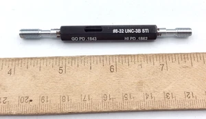 HEMCO #8-32 UNC-3B STI Thread Plug GAGE GO NO GO P.D. = .1843 & 0.1862 **NEW** - Picture 1 of 5