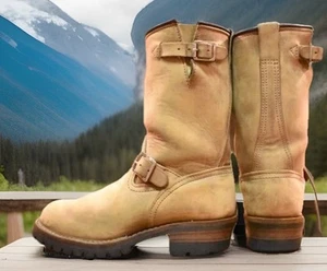 WESCO Custom Boss Burlap 9" Boots 8C 2011 Vibram100 Single Sole Rare - Picture 1 of 9