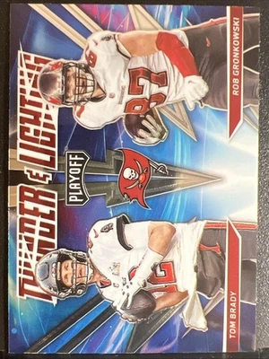 2021 Playoff Tom Brady & Rob Gronkowski Thunder & Lightning Insert #TL-4 TB Bucs - Image 1 of 2
