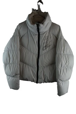 NIKE Beige Down Padded Jacket size M Womens Puffer Casual Outdoors Outerwear - Image 1 of 4