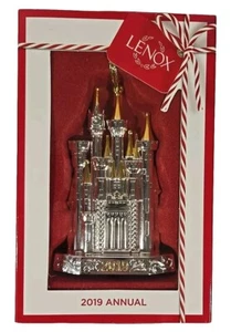LENOX Disney 2019 Showcase Collection Ornament: Cinderella's Castle Christmas  - Picture 1 of 7