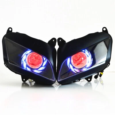 Red Demon+Blue Angel Eye HID Light Headlight for Honda CBR 600RR 600 RR F5 07-12 Foto 1 de 4