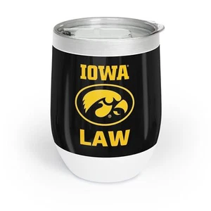 Iowa Hawkeyes LAW SCHOOL Chill Wine Insulated Tumbler - Fan Cup - Picture 1 of 7
