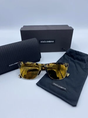 Gafas de sol D&G Dolce & Gabbana Havana mosaico marrón tortuga espejadas Italia 53 mm Foto 1 de 4