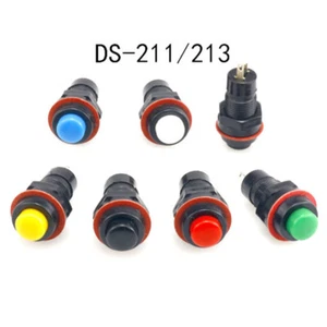 10mm On/Off Push Button Switch Latching Momentary Red Green Black Blue Yellow - Picture 1 of 9