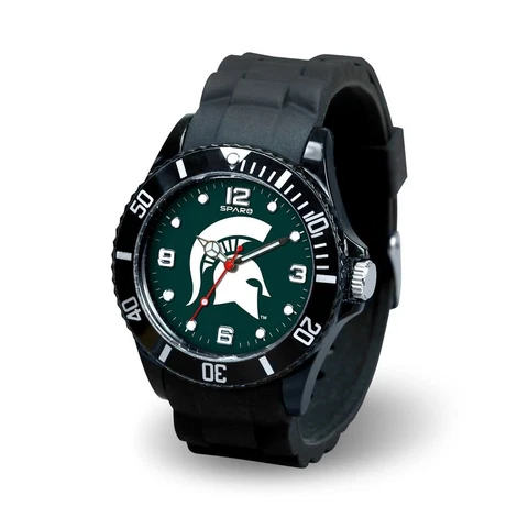 Michigan State Spartans NCAA Men's Black Sparo Spirit Watch Cover