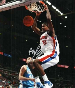Signed  8x10 AMIR JOHNSON  Detroit Pistons Autographed Photo w/COA - Picture 1 of 1