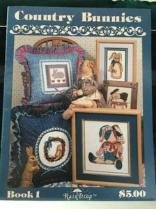 Cross Stitch Pattern Booklet: Country Bunnies #1 (RainDrop) - Bild 1 von 1