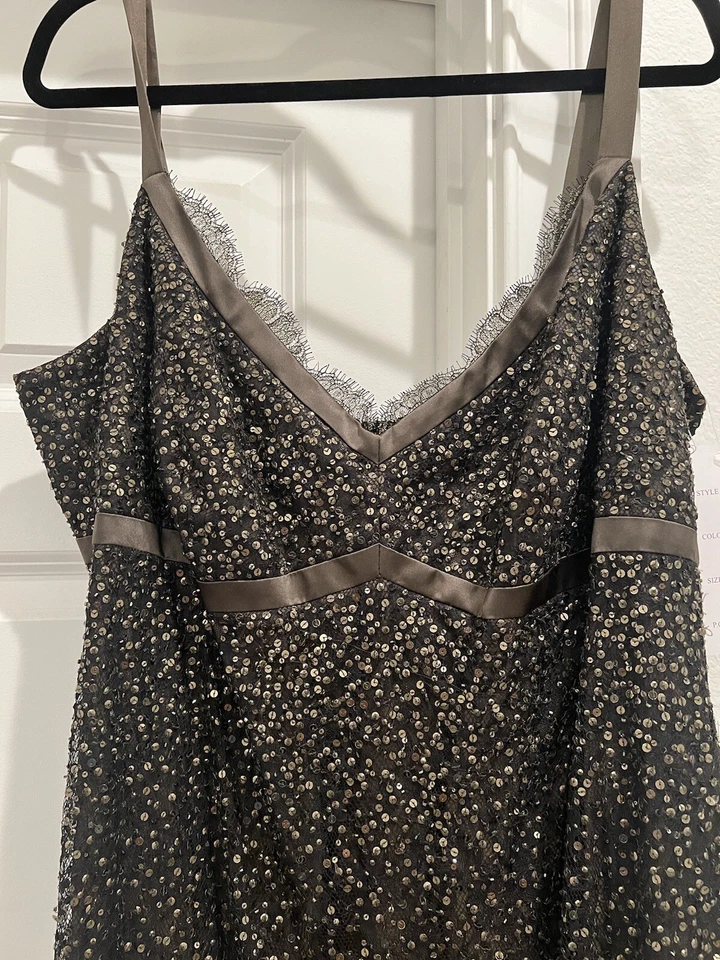 Carmen Marc Valvo Infusion Plus 24w One Shoulder Cascade Dress