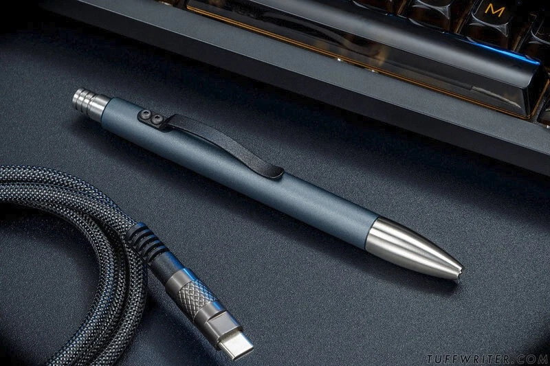 Tuff Writer Analog Press Pen - Aluminum - Slate Gray - Image 1 of 1
